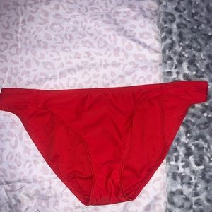 Red swimsuit bottoms